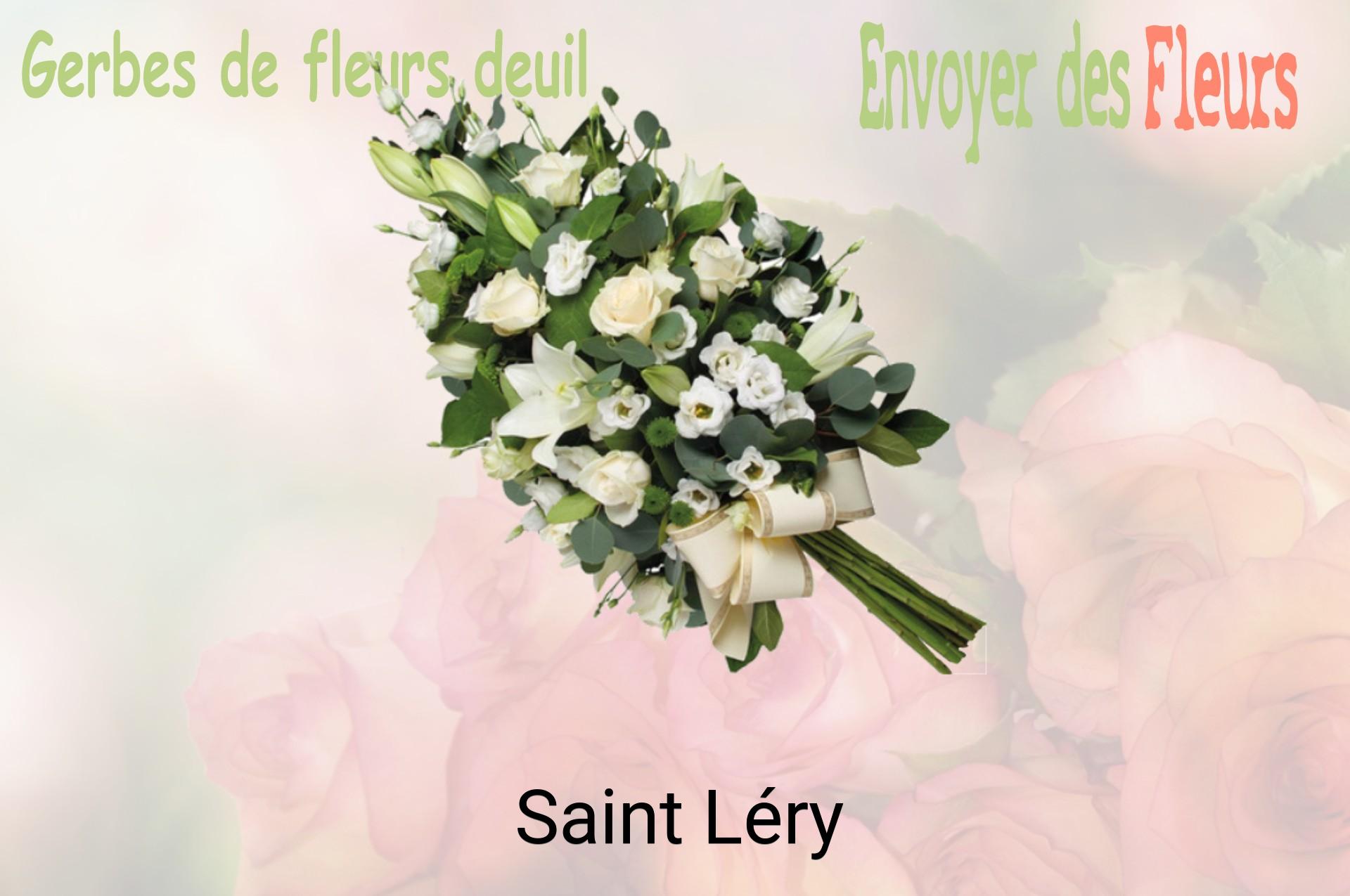 Gerbe de fleurs de deuil livrée à Saint-Léry